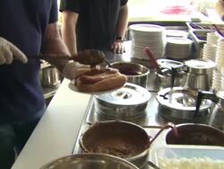 Tim Allen, Mike Binder at the Coney Dog Grand Opening Benefiting The Midnight Mission at West Hollywood CA. (Footage by WireImage Video/Getty Images Entertainment Video) Stock Footage