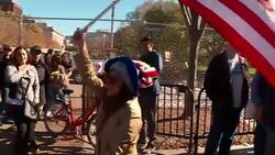 Anti Trump protests outside White House News Clip