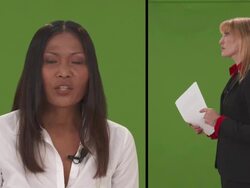 HD: Reporting Live In TV News Stock Footage