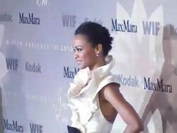Zoe Saldana at the 2010 Women In Film Crystal & Lucy Awards: A New Era at Los Angeles CA. (Footage by WireImage Video/GettyImages) Stock Footage
