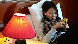 Young Woman with Smart Phone Stock Footage