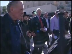 Former President Bill Clinton visited the Temple Mount and Western Wall in Jerusalem on Sunday. News Clip