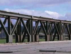 Iron bridge (interior), Northern Ireland Stock Footage