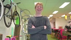 Entrepreneur - Bicycle shop owner Stock Footage