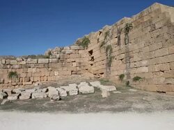 Selinunte, the Cyclopean retaining walls, in the eastern side of the Acropolis Stock Footage