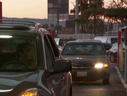 Customs agents check documents of drivers crossing US-Mexico border Stock Footage
