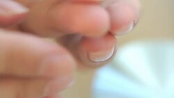 Blood Sugar Stick. Testing Sugar Value Stock Footage