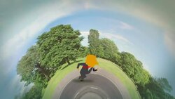 businessman running around the world green Stock Footage