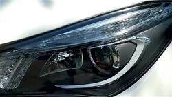 closeup Front light car. Stock Footage