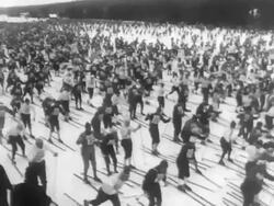 Vasa Loppet 53 Mile Cross Country Ski Race Stock Footage