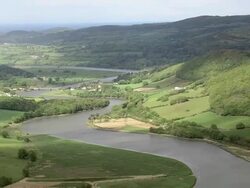 River Conway And Valley Stock Footage