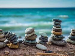 Balanced Stones Stock Footage