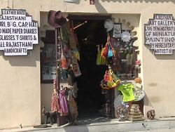 Block Shot Art Gallery Udaipur City Palace Udaipur Rajasthan India Stock Footage