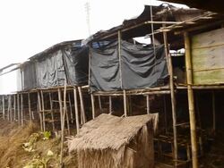 slum in fog Stock Footage