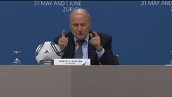 Re-elected FIFA president holds news conference News Clip