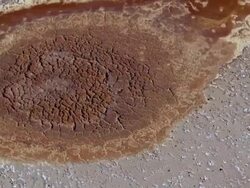 WS AERIAL DS View of salt formations / Sourn Judea Desert, Israel    Stock Footage