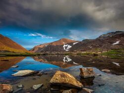 TIME LAPSE: Crystal clear Mountain Lake Stock Footage
