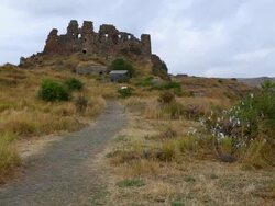 Amberd castle, view of the castle Stock Footage