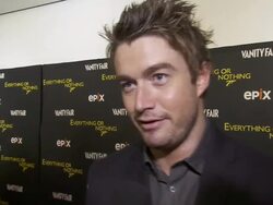 INTERVIEW: Robert Buckley on his favorite Bond, on which presidential candidate would make a better Bond at EPIX And VANITY FAIR Present The Premiere Of "Everything Or Nothing: The Untold Story Of 007" At MoMA And Metropolitan Club Stock Footage