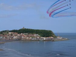 RED ARROWS AERIAL DISPLAY TEAM AND SOUTH BAY Stock Footage