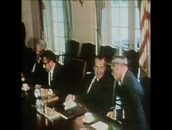 SYND 6 8 74 NIXON HAS CABINET MEETING FOLLOWING HIS WATERGATE RELAVATIONS Instructional Video
