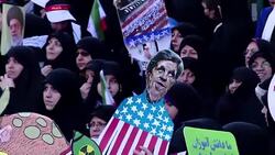CLEAN : Anti US protest in Tehran for anniversary of hostage crisis News Clip