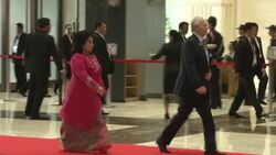 Najib Razak and Wife Stock Footage