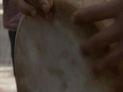 CU fingers beating drum, Tehran, Iran (sound available) Stock Footage