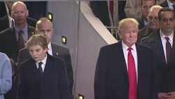 Donald J Trump watching pre-inauguration parade News Clip