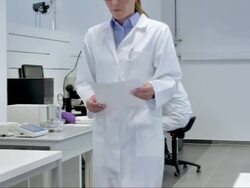 WS DS Scientists Working In The Laboratory Stock Footage