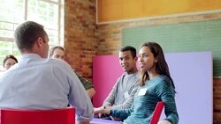 Woman talking in group therapy session Stock Footage