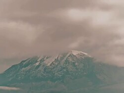 WS T/L View of sunset and night over mountains / Kilimanjaro, Kenia Stock Footage