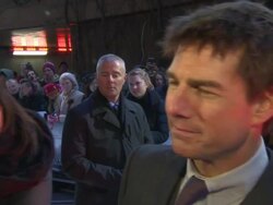INTERVIEW - Tom Cruise on how he stays so chill and writing his autobiography at the Oblivion UK Premiere on the 4th April 2013 in London  Stock Footage