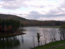 Applican Lake In Fall Stock Footage