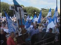 Right wing political group holds mass protest News Clip