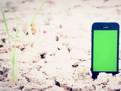Drought with smartphone background Stock Footage