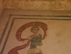 Piazza Armerina (villa Romana del Casale), room of the small hunt Stock Footage