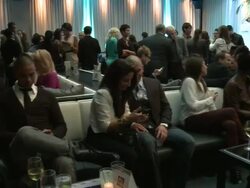 ATMOSPHERE: crowd at VH1 Save The Music Foundation 2012 Songwriters Music Series Launch Stock Footage