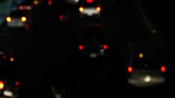Bokeh Light of Traffic Stock Footage
