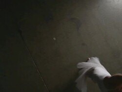 above view of three ballerinas performing deboulÃƒÂ© Stock Footage