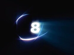 Count down number 8- loopable Stock Footage