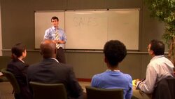MS, Man giving presentation in conference room Stock Footage