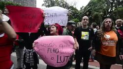 Protests Continue After Impeachment of Dilma Rousseff Stock Footage