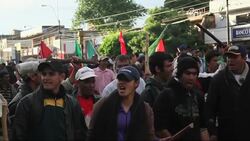 Demonstrators took to the streets of the Paraguayan capital, Asuncion, on Wednesday to protest against the government's privatisation programme. News Clip