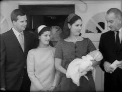 LBJ's Grandson, Patrick Lyndon Nugent, is Christened Stock Footage