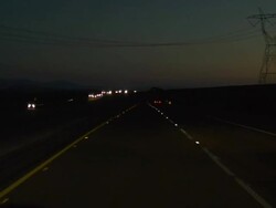 Highway by Night Stock Footage