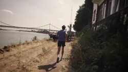 Urban runner Stock Footage