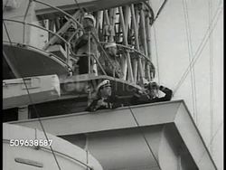 US Navy at sea signals radio drama Instructional Video