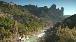Mallos de Riglos, Huesca, Spain. Stock Footage
