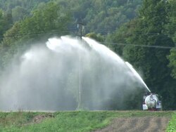 HD: Watering The Fields Stock Footage